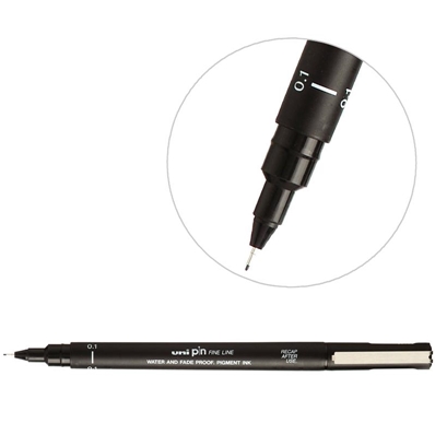 Uni-ball  Stylo UNI PIN pointe calibrée Pointe 0.1 mm