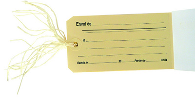 agipa APLI Etiquettes à bagage imprimées avec ficelle