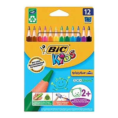 BIC KIDS Crayons de couleur triangulaires Evolution Triangle