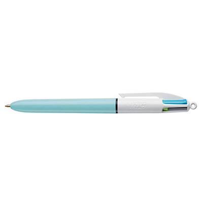 BIC Stylo à bille rétractable 4 Colours Fun bleu /blanc