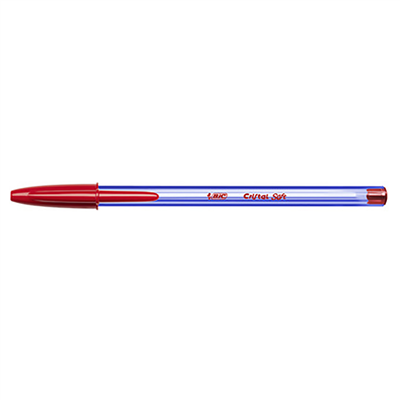 BIC Stylo à bille Cristal Soft rouge