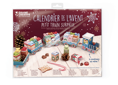 Graine créative CALENDRIER DE L'AVENT PETIT TRAIN SURPRISE