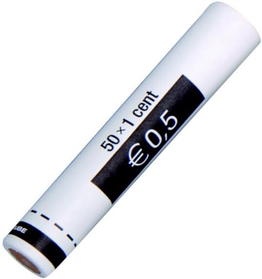 RESKAL Tube à monnaie pour pièce Euro, papier, 50 x 0, 01 EUR