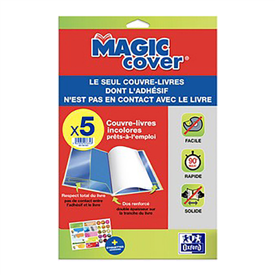 Oxford Couvre-livres Magic Cover contenu : 5 feuilles