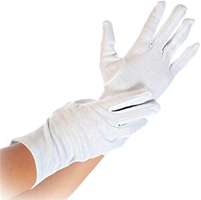 HYGOSTAR Gant en coton BLANC, L, blanc