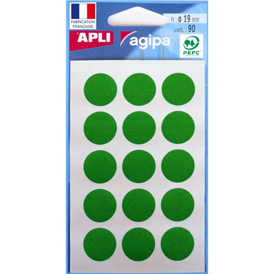 agipa APLI Pastille de signalisation diamètre : 19 mm vert