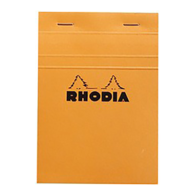 RHODIA Bloc agrafé No. 13 format A6 quadrillé 5x5 orange