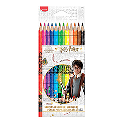 Maped Crayon de couleur triangulaire HARRY POTTER,étui de 12