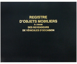 ELVE Registre Objets mobiliers et véhicules d'occasion