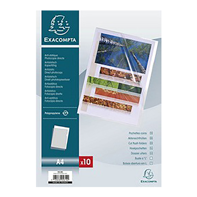 EXACOMPTA Pochettes coins A4 PP 0,12 mm transparent lisse