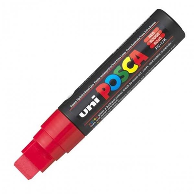 Uni-ball Posca Rouge PC17 Pointe rectangulaire extra-large