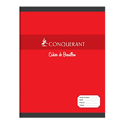 CONQUERANT SEPT Cahier de brouillon 170 x 220 mm seyès