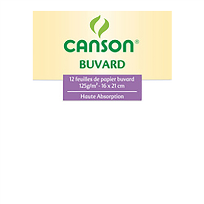 CANSON Buvard 160 x 210 mm 125 g/m2 blanc