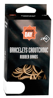 JPC Bracelets caoutchouc, nature, 100 x 1.8 mm, carton de 100 g,