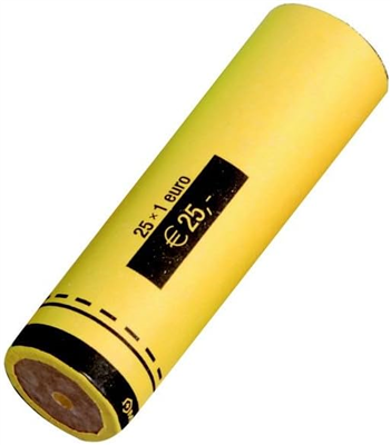 RESKAL Tube à monnaie pour pièce Euro, papier, 25 x 1 EUR