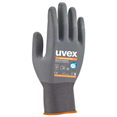 uvex Gants de travail phynomic lite, T. 11, gris