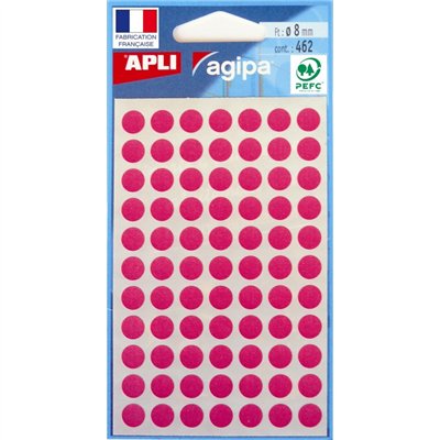 agipa Pastille de signalisation diamètre : 8 mm rond rose