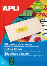 agipa Etiquette d'adresse 70 x 35 mm jaune fluo