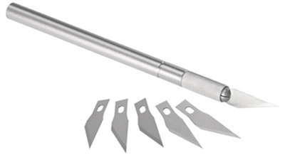 Transotype Scalpel, longueur: 150 mm, 5 lames de rechange 17521