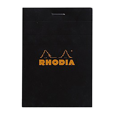 RHODIA Bloc agrafé No. 11 format A7 quadrillé 5x5 noir