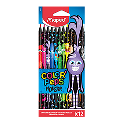 Maped Crayon de couleur COLOR'PEPS MONSTER étui de 12