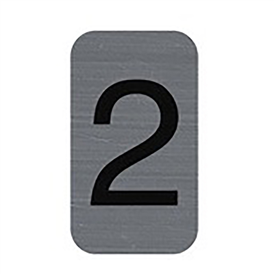 EXACOMPTA Plaque de signalisation chiffres 2 25 x 44 mm