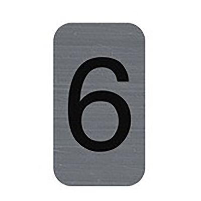 EXACOMPTA Plaque de signalisation chiffres 6 25 x 44 mm