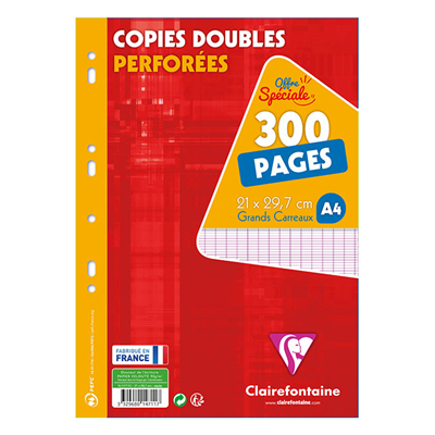 Clairefontaine Copies doubles - Séyès - 21x29.7cm - 300 pages - 14711C