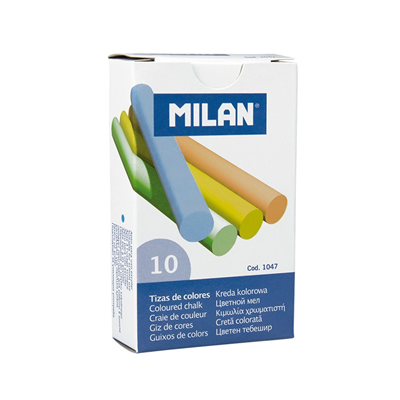 Milan Boîte de 10 craies de couleur