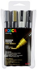 POSCA Marqueur à pigment PC-5M étui de 4