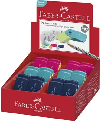 FABER-CASTELL Gomme en plastique SLEEVE MINI, assorti
