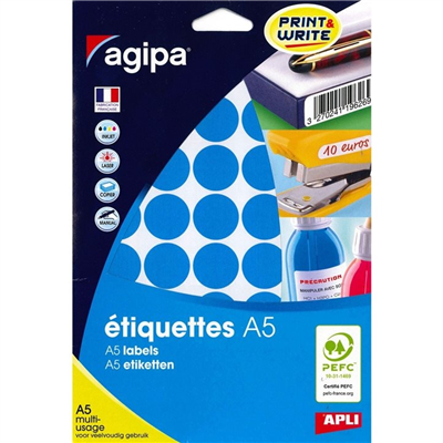 agipa Pastille de couleur diamètre : 24 mm rond bleu