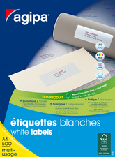 agipa Etiquette universelle 210 x 297 mm blanc