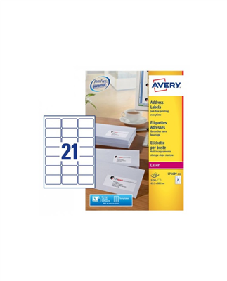 AVERY Etiquette d'adresse 63,5 x 38,1 mm blanc