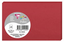 Pollen by Clairefontaine Carte 82 x 128 rouge groseille