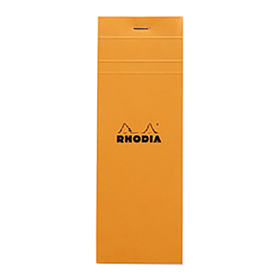 RHODIA Bloc agrafé No. 8 74 x 210 mm quadrillé 5x5 orange