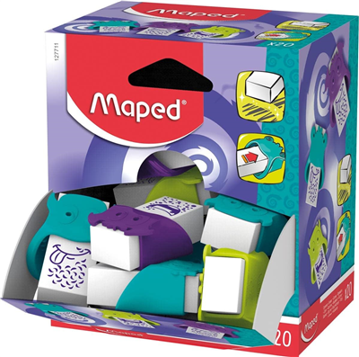 Maped Gomme en plastique LITTLE MONSTER, couleurs assorties