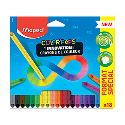 Maped Crayon de couleur COLOR'PEPS INFINITY pochette de 18