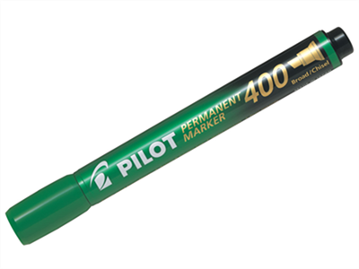 Pilot Marqueur permanent 400, pointe biseautée, vert SCA-400-G