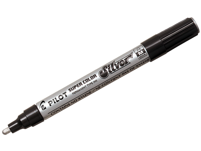 Pilot Super Color Marqueur permanent argent 2 mm moyen