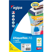 Agipa Etiquettes multi-usage, 16 x 22 mm, blanches 114007