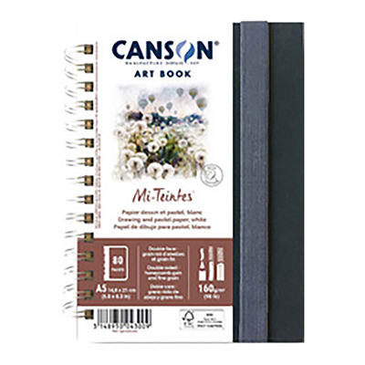 CANSON Carnet de croquis ART BOOK Mi-Teintes A5 blanc