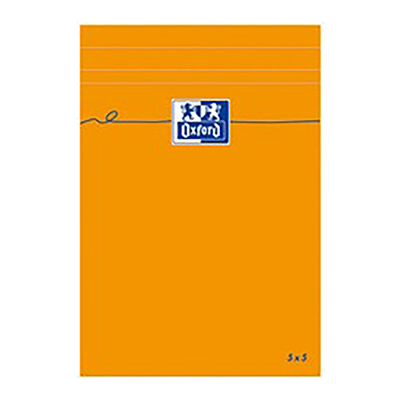 Oxford Bloc-notes, 110x170mm, quadrillé,80 feuilles, orange 100106279