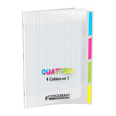 CONQUERANT CLASSIQUE Cahier 4 en 1 170 x 220 mm seyès