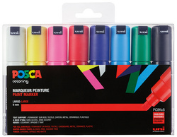 POSCA Marqueur à pigment PC-8K étui de 8 assorti