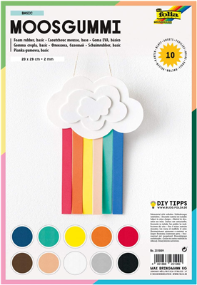 folia Mousse en caoutchouc, 200 x 290 mm, 10 feuilles