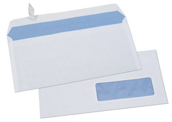 GPV Enveloppes DL 110 x 220 mm blanc avec fenêtre