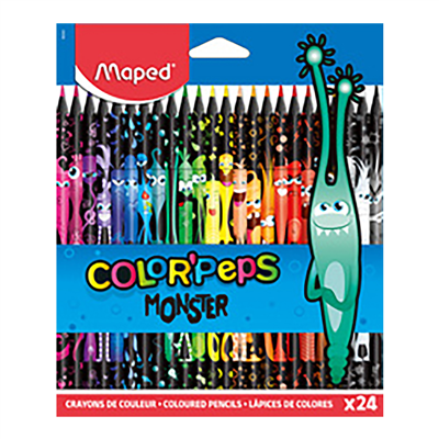 Maped Crayon de couleur COLOR'PEPS MONSTER étui de 24