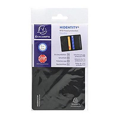 EXACOMPTA Etui de protection RFID Hidentity Double noir