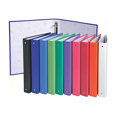 EXACOMPTA Classeur rembordé PP A4 4 anneaux rose